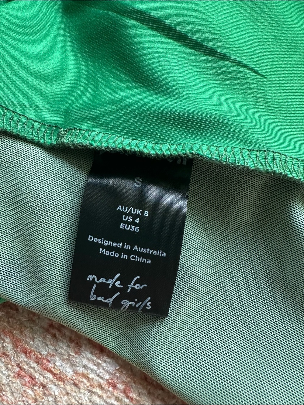 JGR & STN Thorne long sleeve top jagger and stone green Y2K mesh floral club S - Picture 6 of 8
